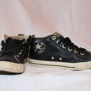 boys leather Converse sneakers
